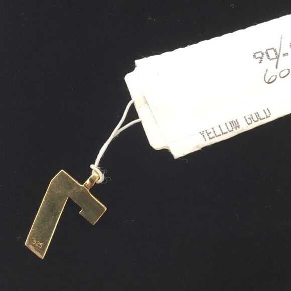 Gold Raised Edge Number Charm (E2) - Picture 2 of 4